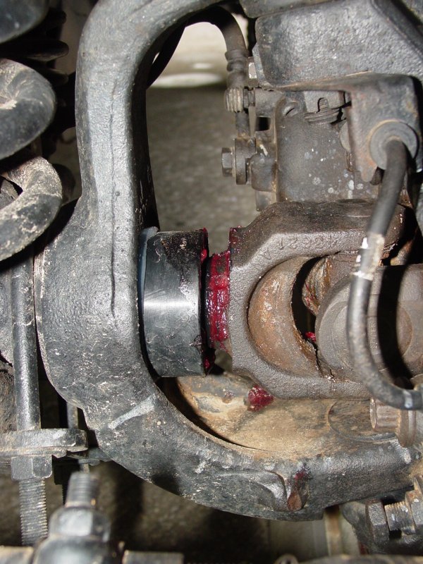 Completed install of hub and axle tube end seal